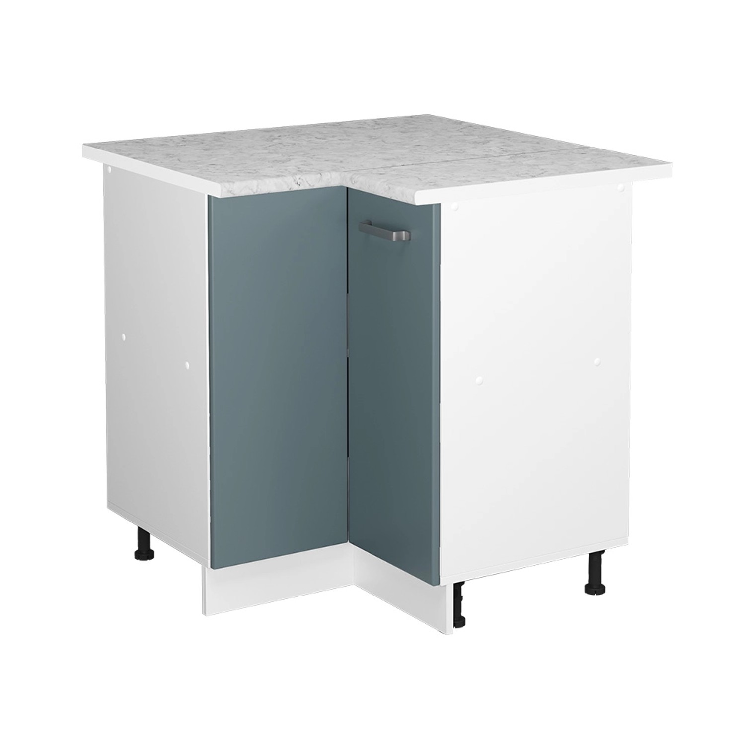 Vicco Eckunterschrank R-Line, Blau-Grau/Weiß, 75.6 cm, günstig online kaufen