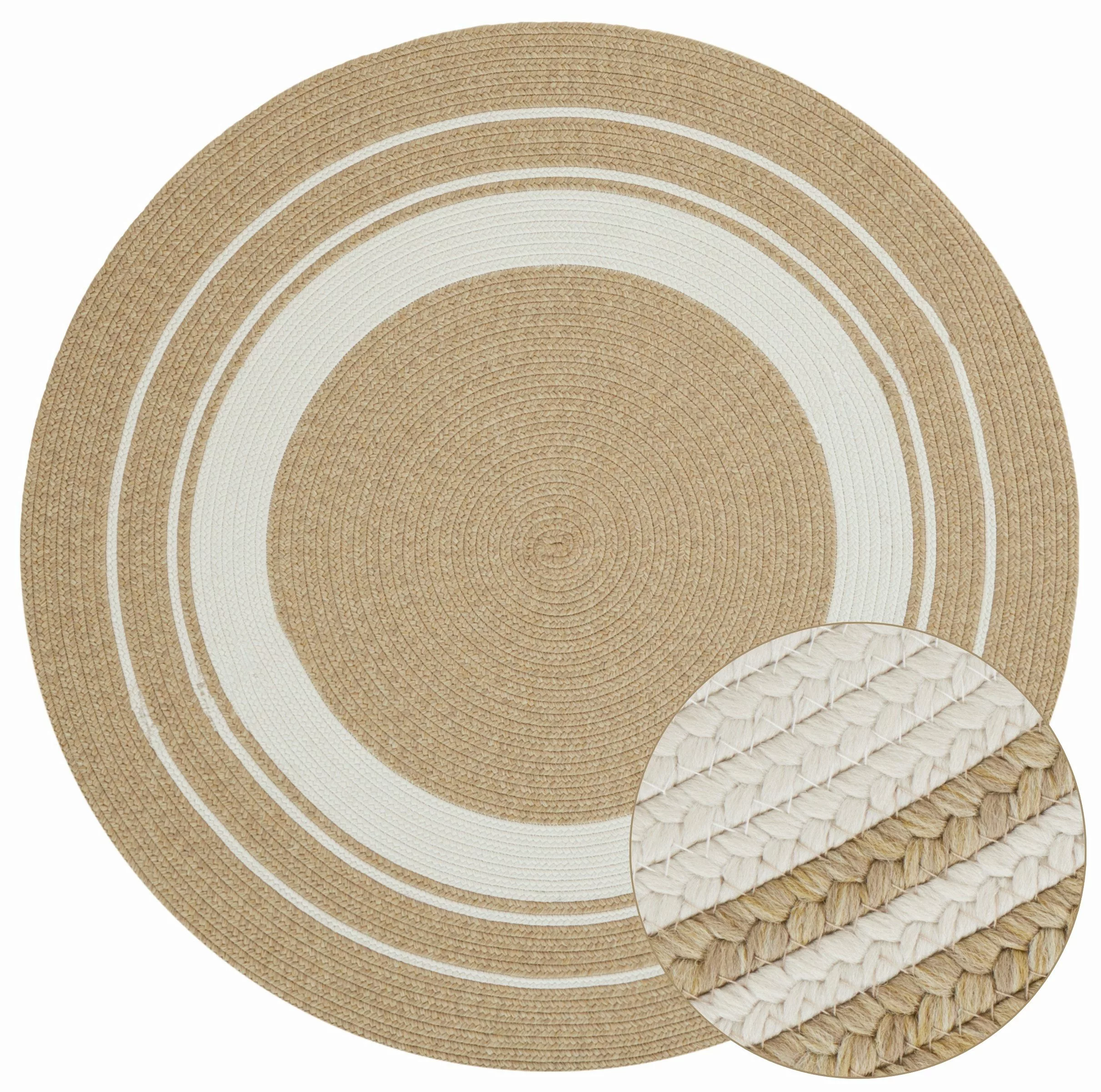 HANSE Home Teppich »Trenzado«, rund, 10 mm Höhe, In- & Outdoor, Handmade-Lo günstig online kaufen