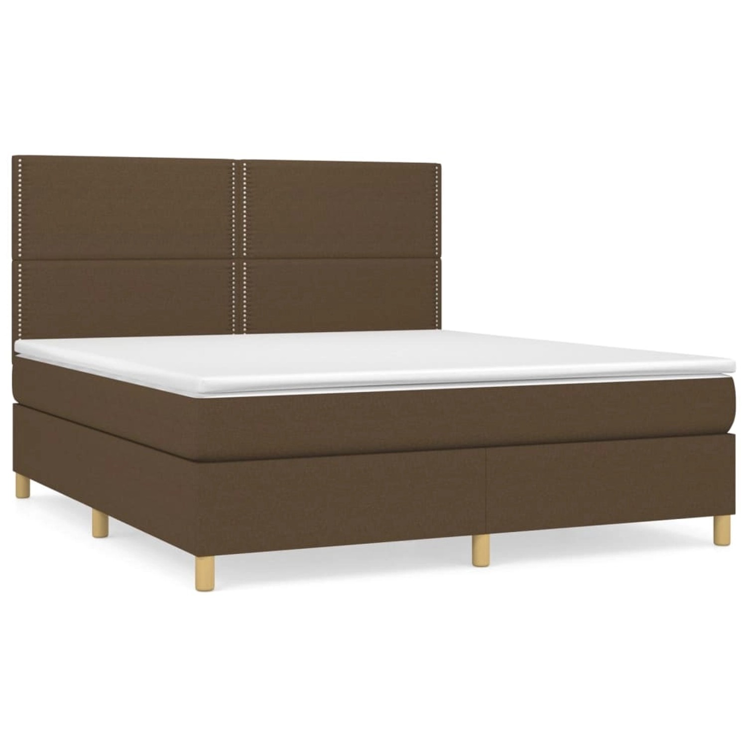 vidaXL Boxspringbett mit Matratze Dunkelbraun 180x200 cm Stoff1395171 günstig online kaufen