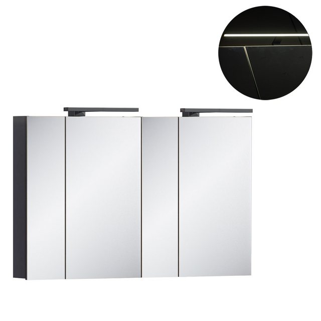 Lomadox Bad Spiegelschrank mit LED Beleuchtung 120 cm breit MODENA-56 in an günstig online kaufen