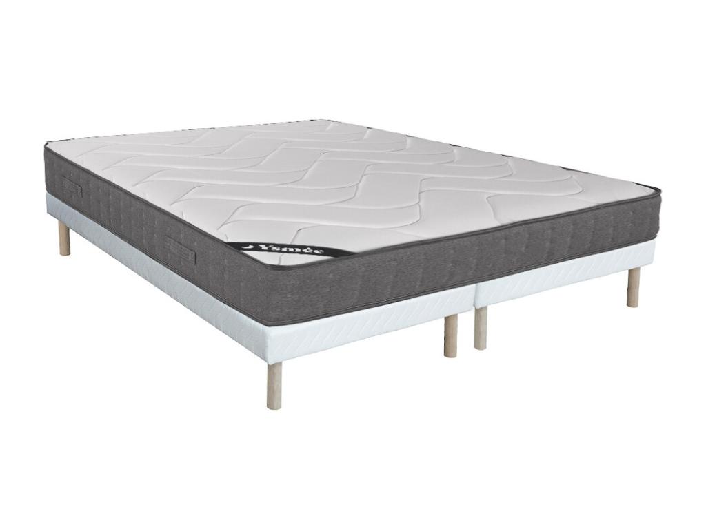 Set aus Bettgestell + Matratze - 180 x 200 cm - 5-Zonen-Taschenfederkern & günstig online kaufen