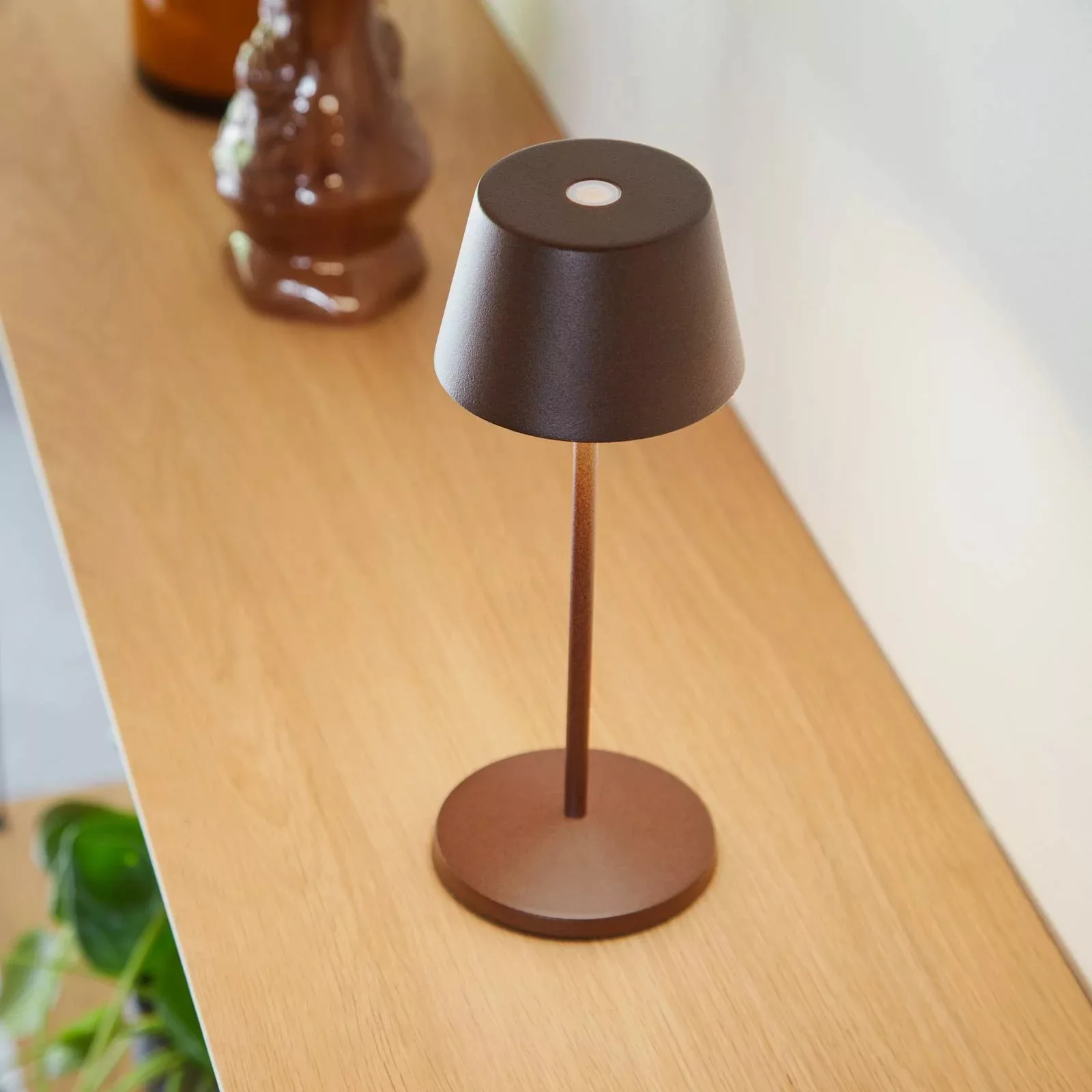 LOOM DESIGN LED-Akku-Tischleuchte Modi Micro, IP65, corten günstig online kaufen