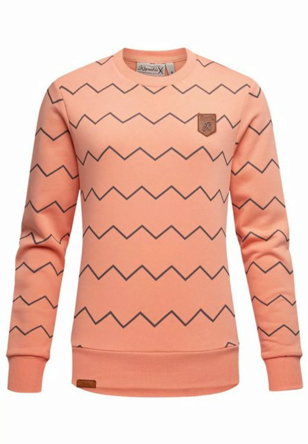 REPUBLIX Sweatshirt KEIRA Damen Kapuzenpullover Print Sweatjacke Pullover H günstig online kaufen