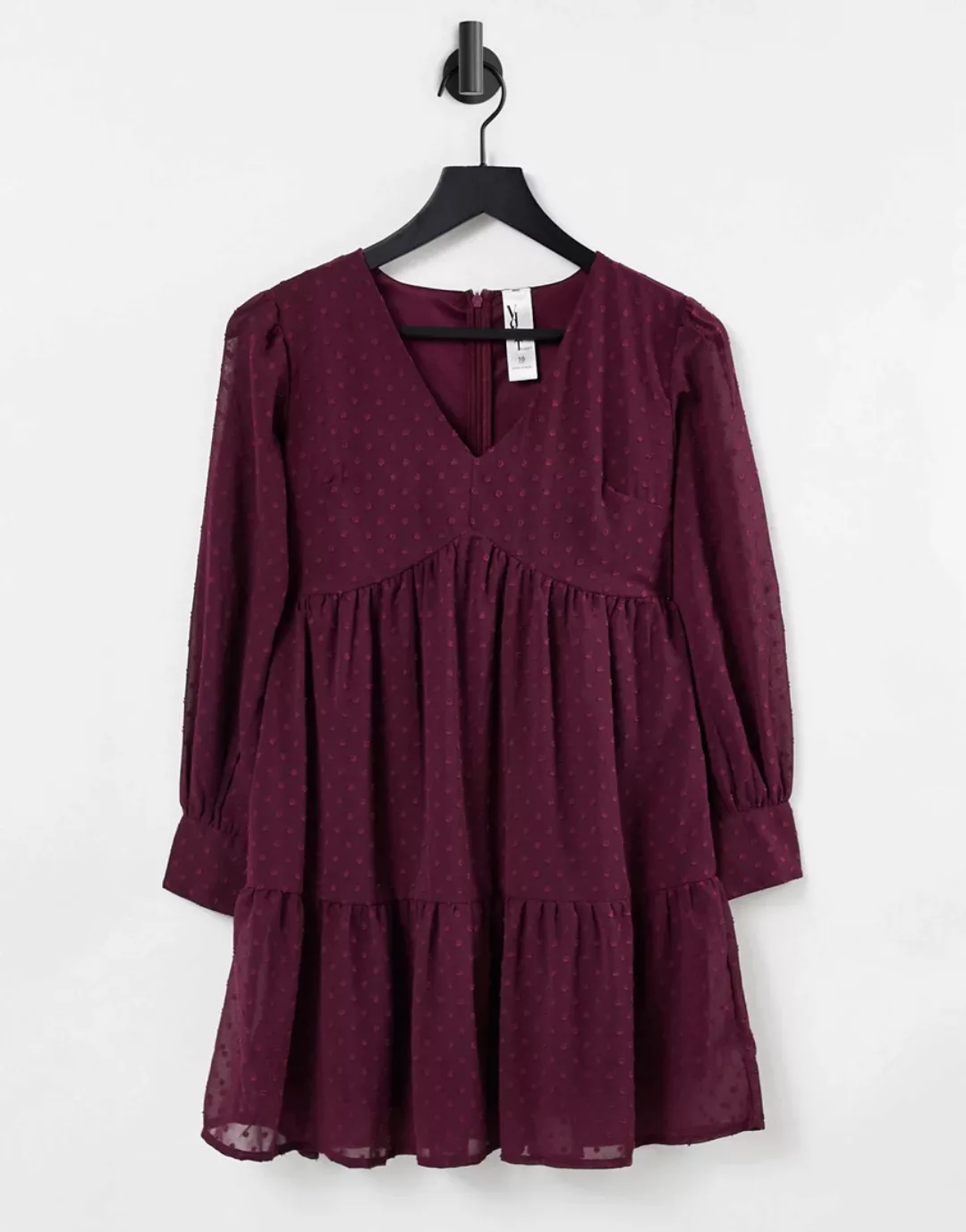 Violet Romance – Mini-Hängerkleid in Burgunderrot günstig online kaufen