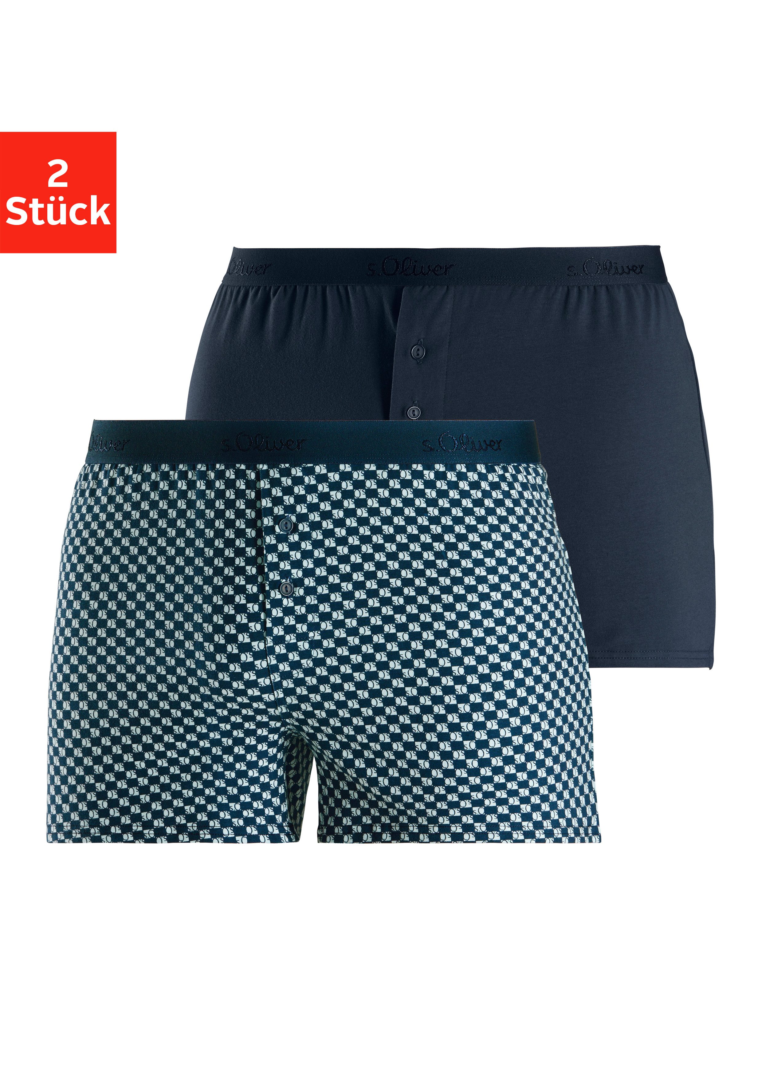 s.Oliver Weiter Boxer (Packung, 2-St) unifarben günstig online kaufen
