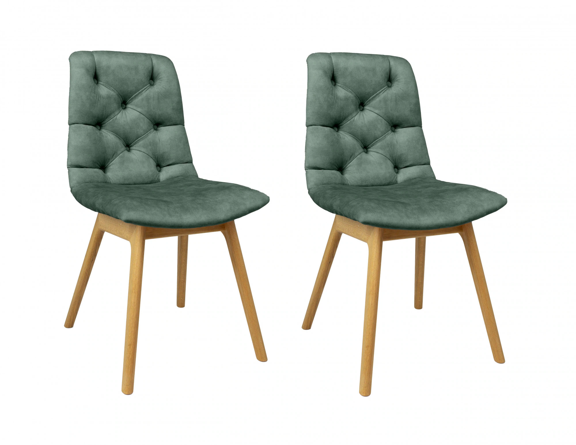 andas 4-Fußstuhl "Ramon", (Set), 2 St., Samt, mit Massivholzbeinen, verschi günstig online kaufen