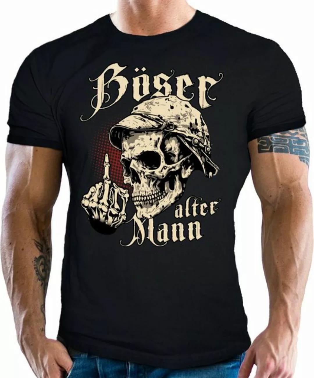 LOBO NEGRO® T-Shirt für den etwas älteren Nörgler: Böser Alter Mann günstig online kaufen