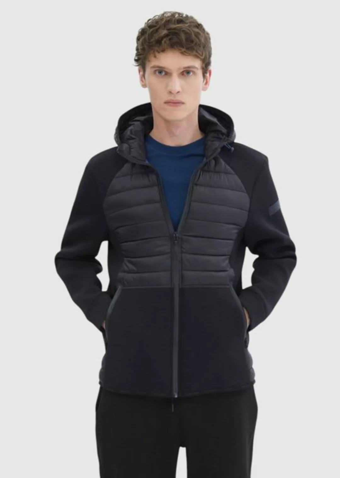 RAMSEY Winterjacke Schwarzer Webmantel günstig online kaufen