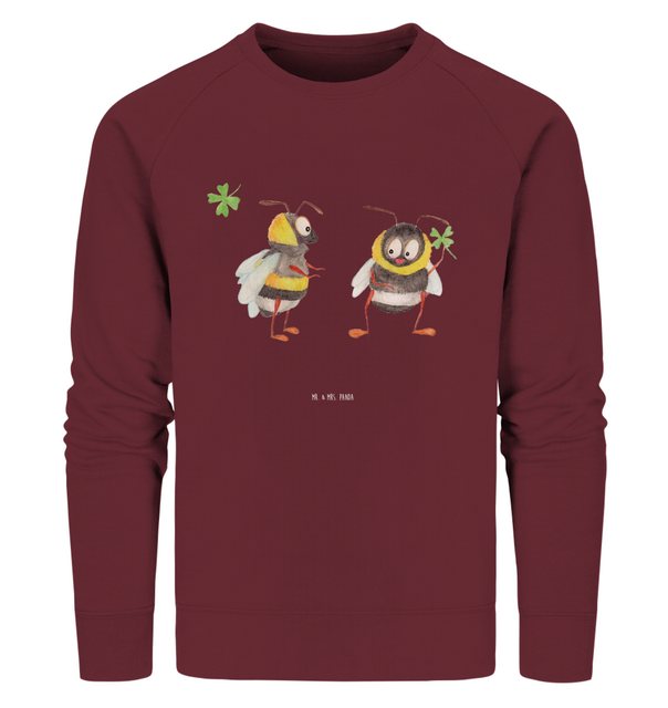 Mr. & Mrs. Panda Longpullover Größe S Bienen Paar - Burgundy - Geschenk, Eh günstig online kaufen