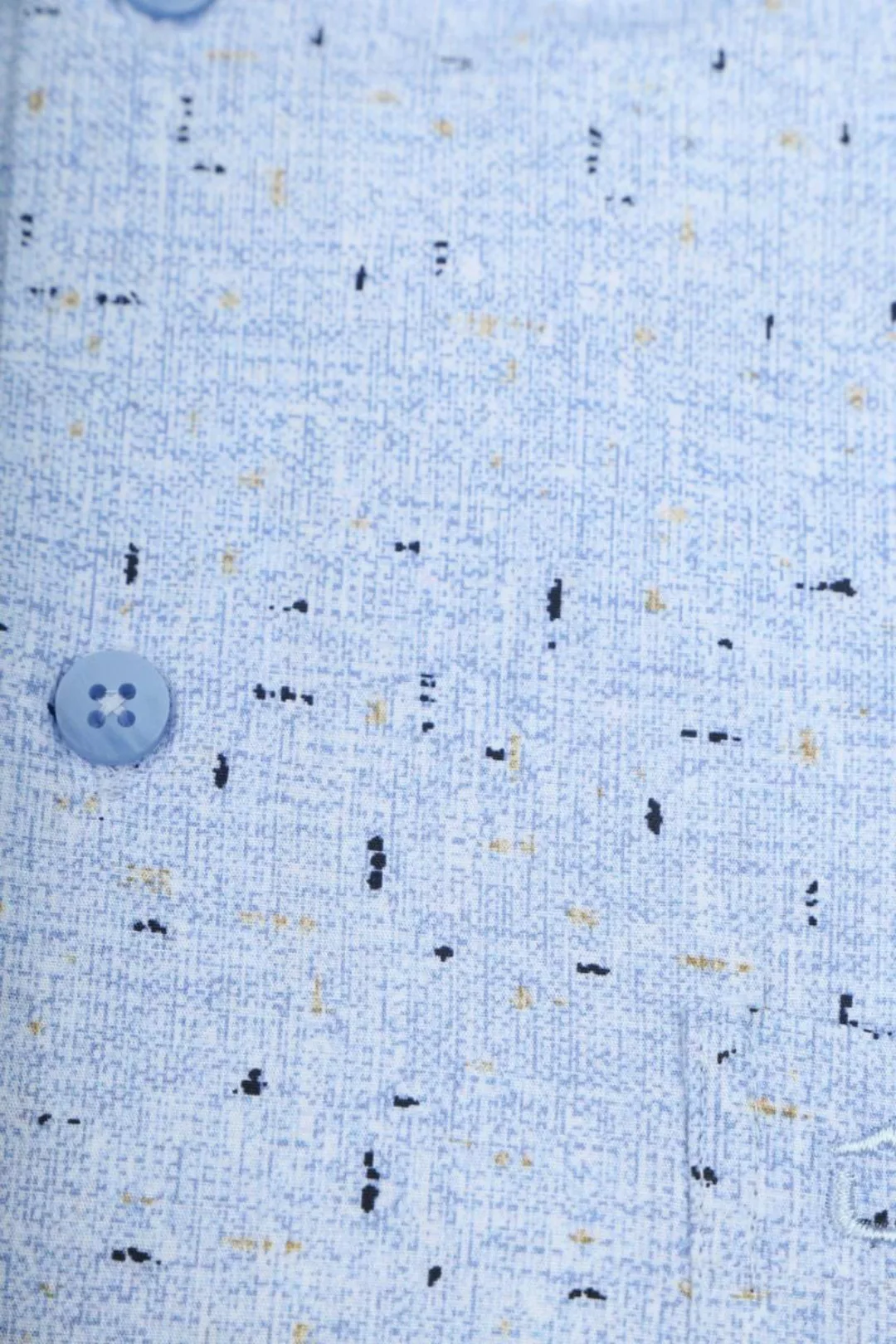 Ledub Hemd Druck Hellblau Brusttassche - Größe 43 günstig online kaufen