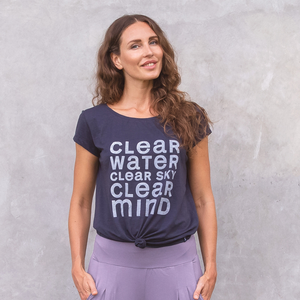 Clear - Damen - Loose-cut T-shirt Für Yoga Und Freizeit Aus Biobaumwolle günstig online kaufen