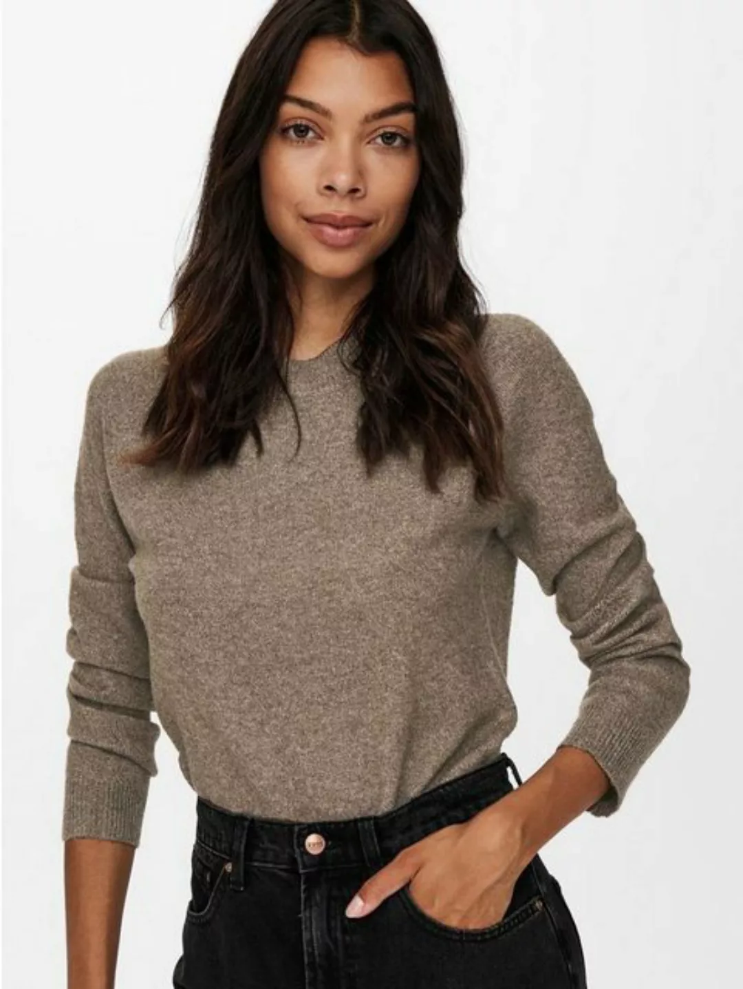 ONLY Strickpullover Only Damen Strick-Pullover Basic OnlRica Life Rundhals günstig online kaufen