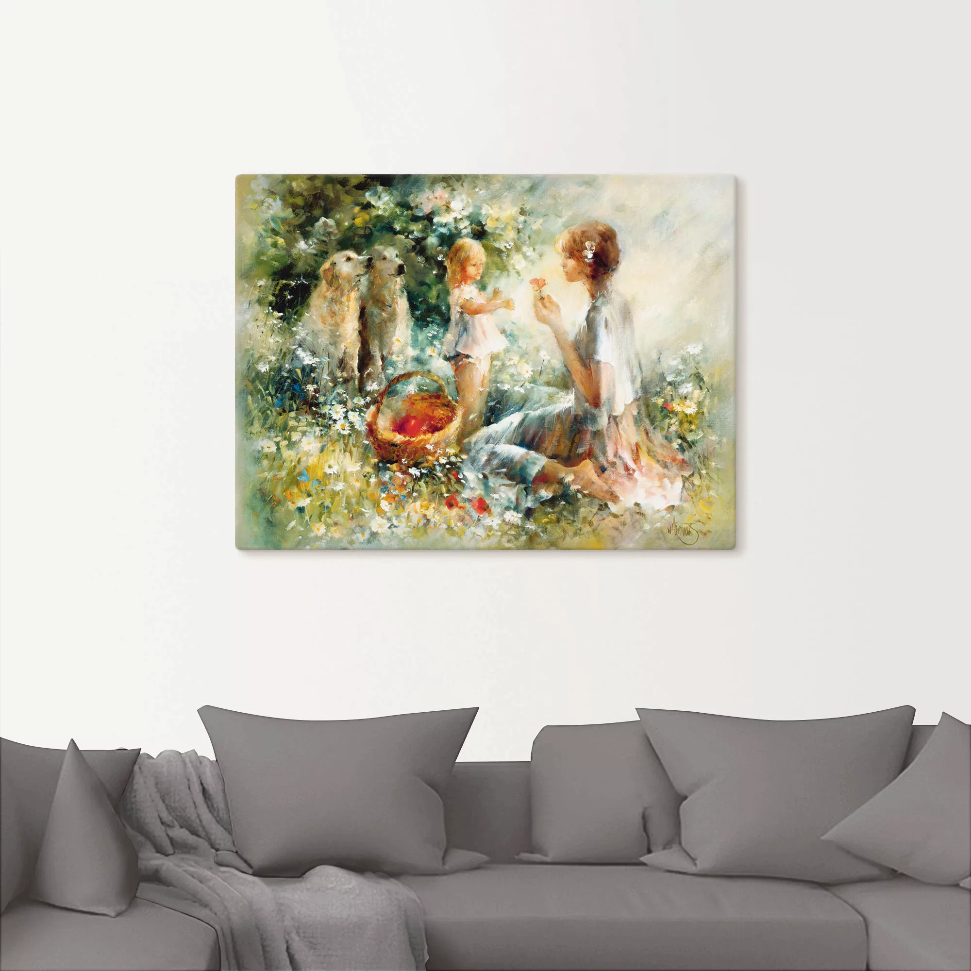 Artland Wandbild »Picknick«, Gruppen & Familien, (1 St.), als Leinwandbild, günstig online kaufen