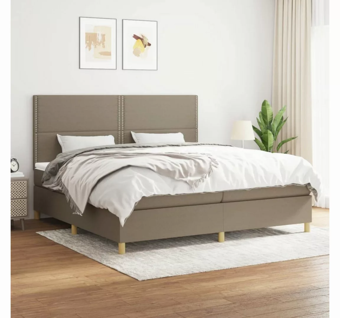 vidaXL Boxspringbett Bett Boxspringbett mit Matratze Stoff (200 x 200 cm, T günstig online kaufen