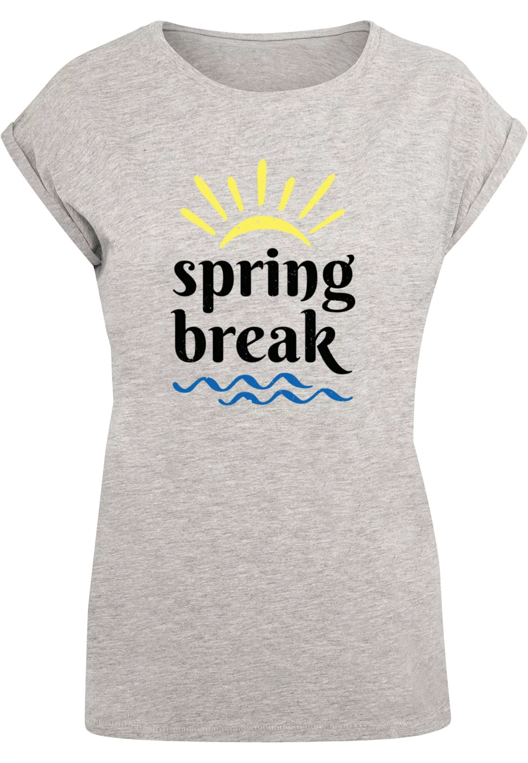 Merchcode T-Shirt "Merchcode Damen Ladies Spring break - Extended Shoulder günstig online kaufen