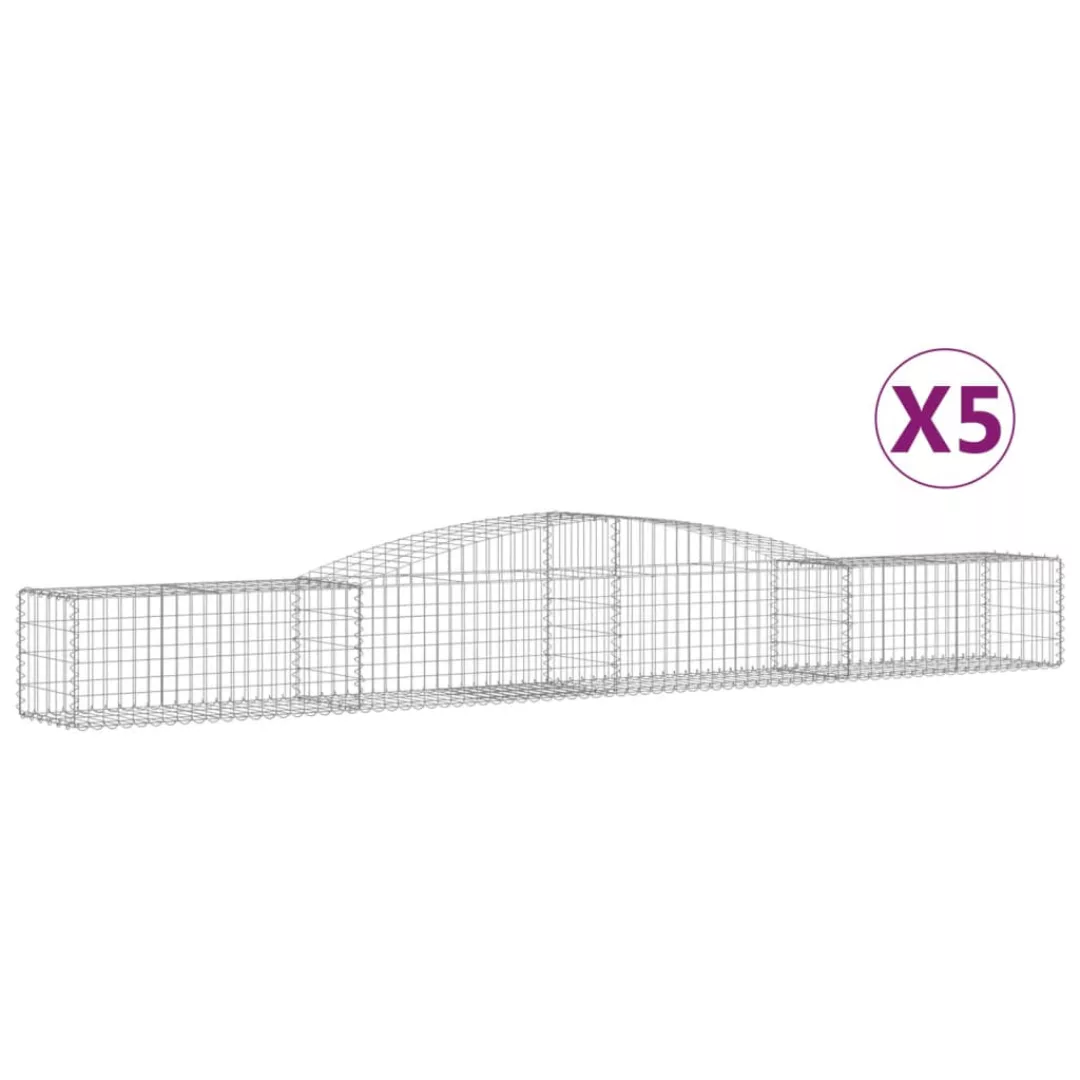 Vidaxl Gabionen Mit Hochbogen 5 Stk. 400x50x40/60cm Verzinktes Eisen günstig online kaufen