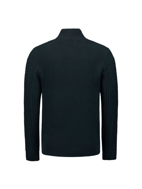 NO EXCESS Rollkragenpullover "No Excess Jacquard-Pullover mit Halbknopfleis günstig online kaufen