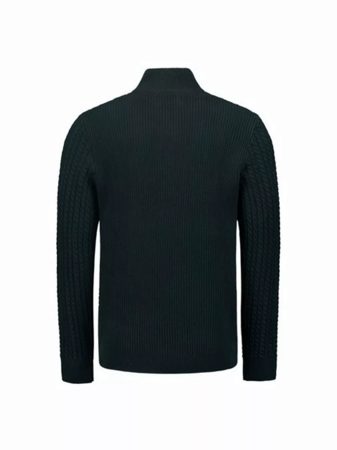 NO EXCESS Rollkragenpullover No Excess Jacquard-Pullover mit Halbknopfleist günstig online kaufen