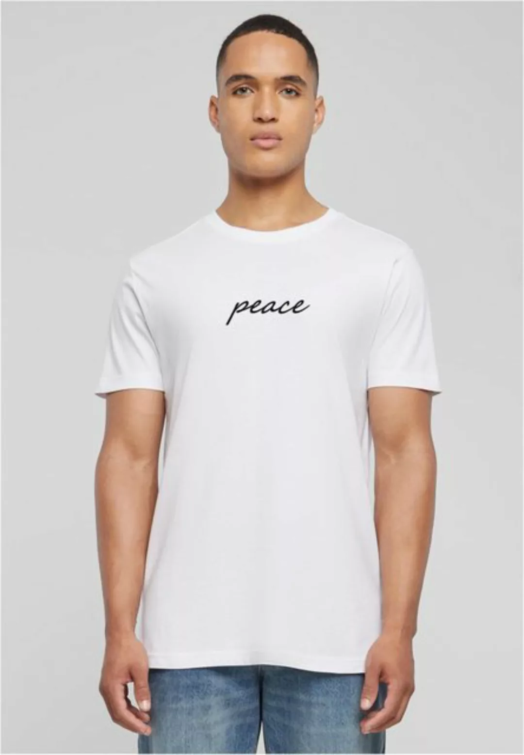 Mister Tee T-Shirt Peace Wording EMB Tee günstig online kaufen