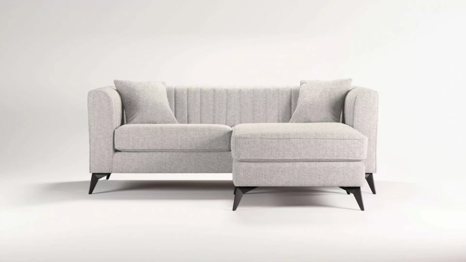 Places of Style Ecksofa "MATTHEW B/T/H: 201/162/74 cm, ideal für kleine Räu günstig online kaufen