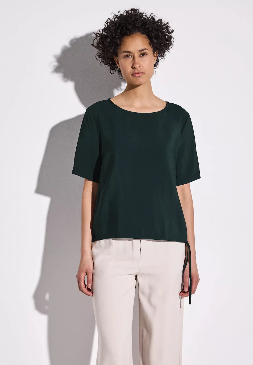 STREET ONE Klassische Bluse, mit Tunnelzug am Saum günstig online kaufen