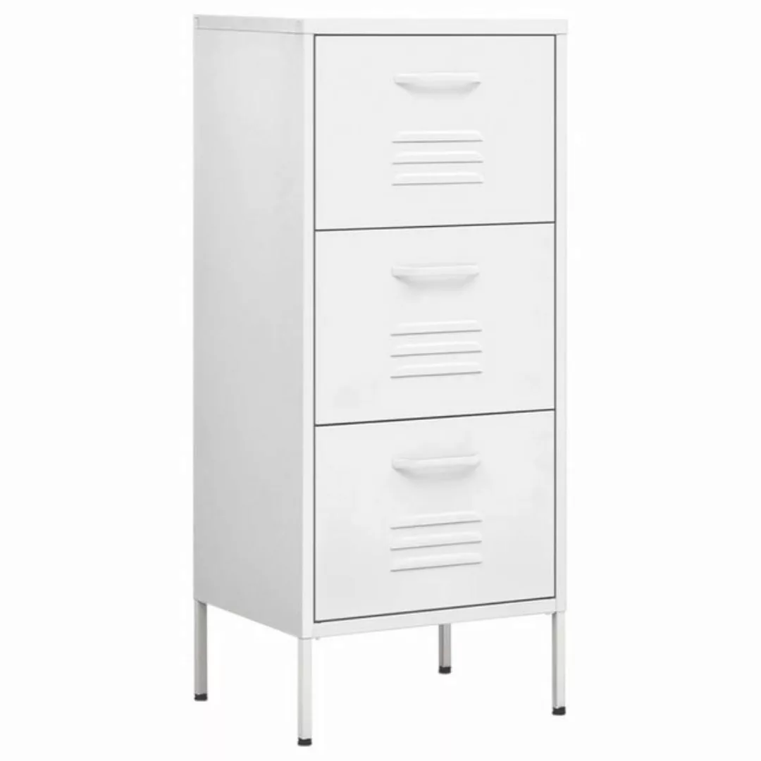 vidaXL Aktenschrank Lagerschrank Weiß 42,5x35x101,5 cm Stahl günstig online kaufen