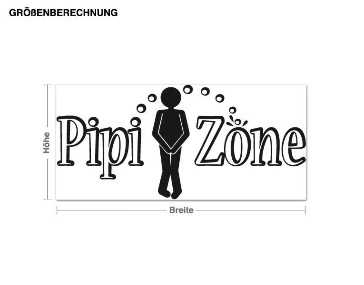 Wandtattoo Spruch Pipi Zone günstig online kaufen