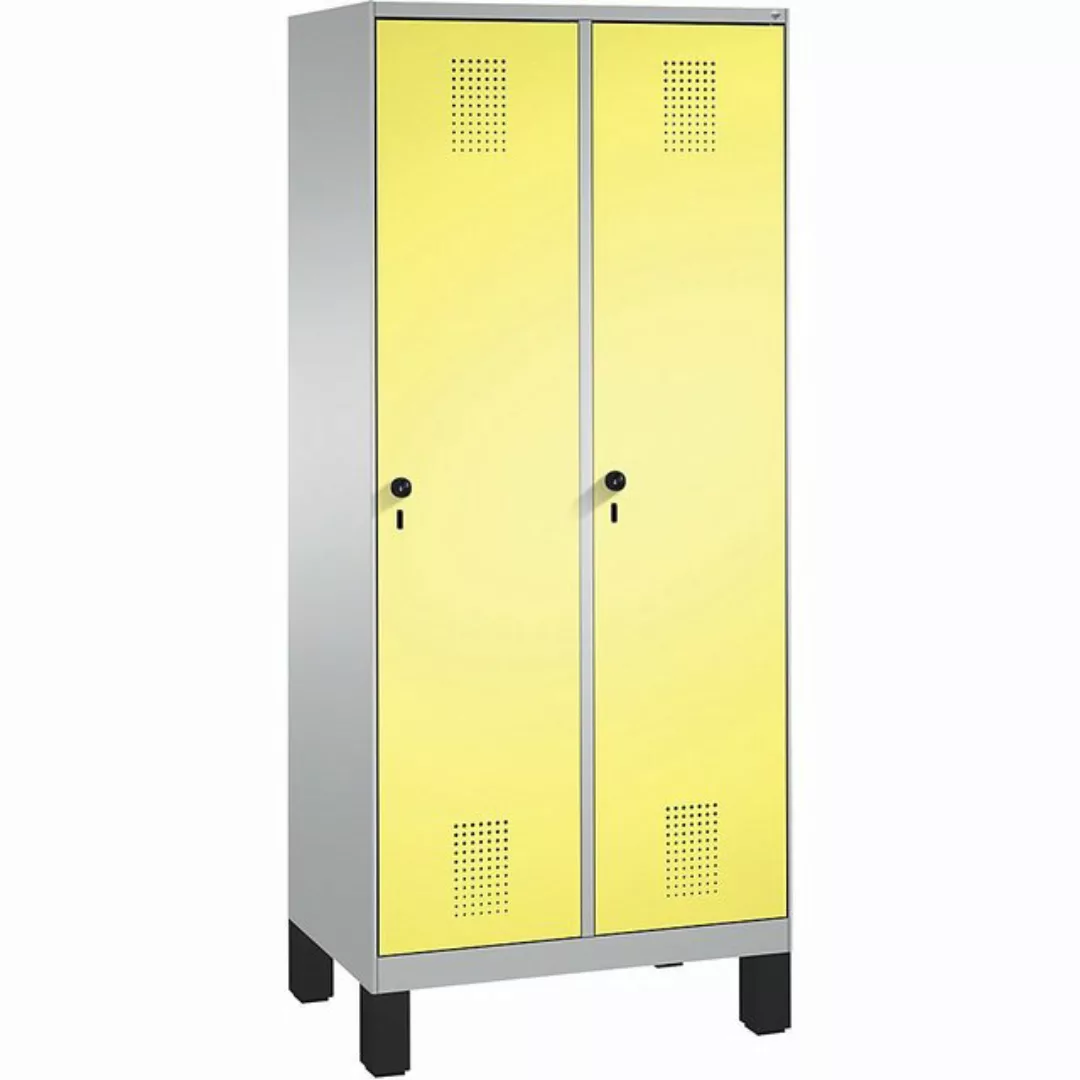 C+P Garderobenschrank Breite: 800 mm x Tiefe: 500 mm x Höhe: 1850 mm weißal günstig online kaufen