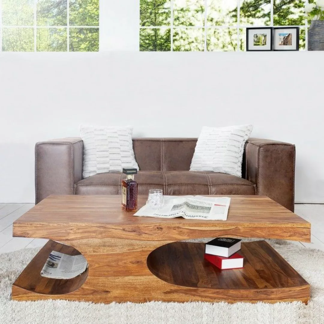 Couchtisch DAIPUR Sheesham massiv Holz gewachst 120cm x 70cm günstig online kaufen