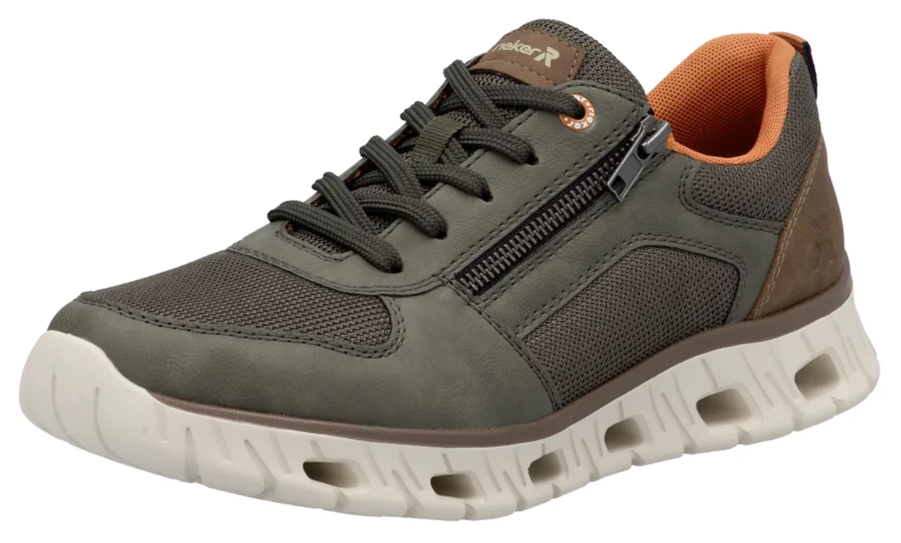 RIEKER Sport Sneaker, Schnürschuh, Freizeitschuh, Halbschuh mit Reißverschl günstig online kaufen