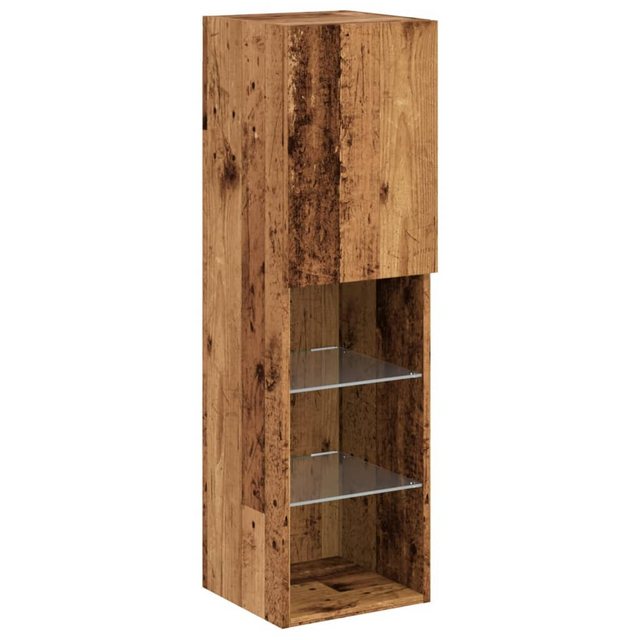 vidaXL TV-Schrank TV-Schrank mit LED-Leuchten Altholz-Optik 30,5x30x102 cm günstig online kaufen