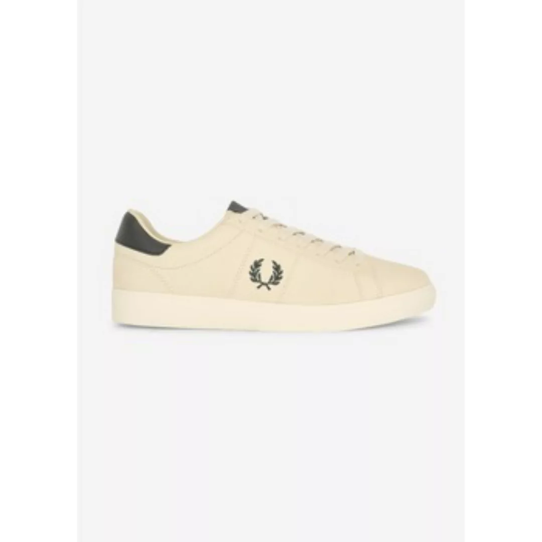 Fred Perry  Sneaker Strukturiertes Spencer-Nubuk – Haferflocken-Nachtgrün günstig online kaufen