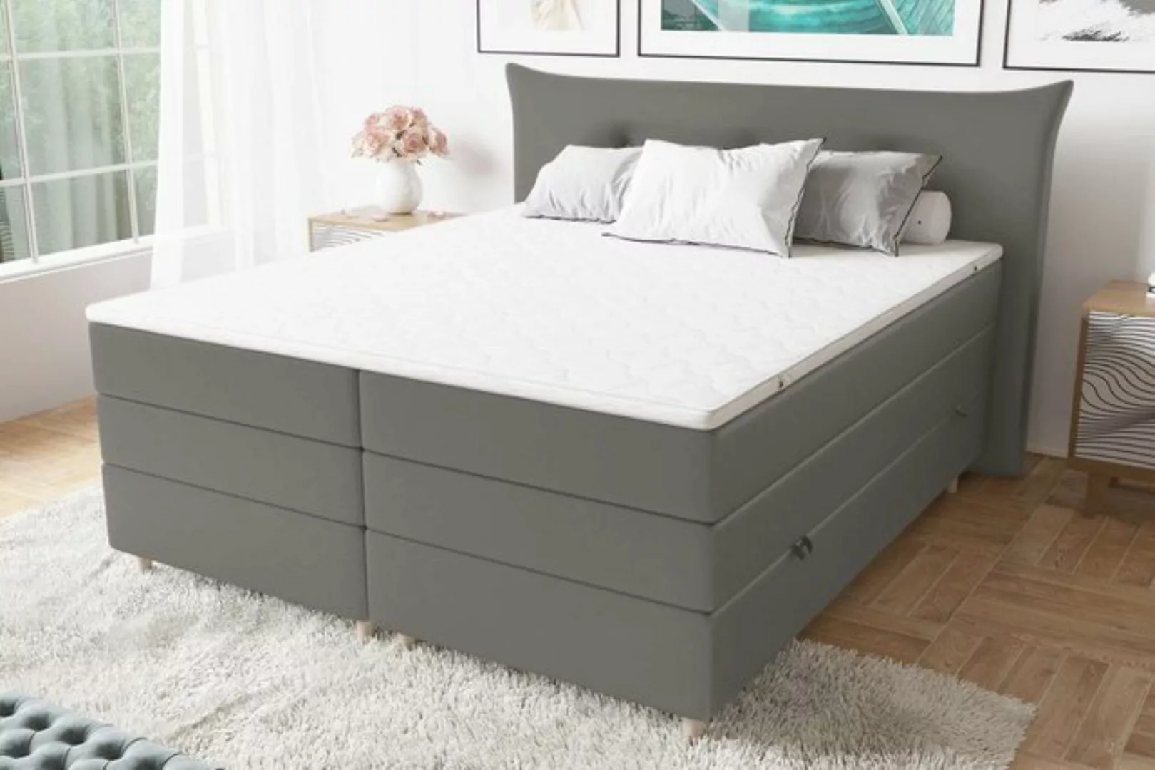 Stylefy Boxspringbett Zeus (Schlafzimmerbett, Bett), Knopfheftung günstig online kaufen