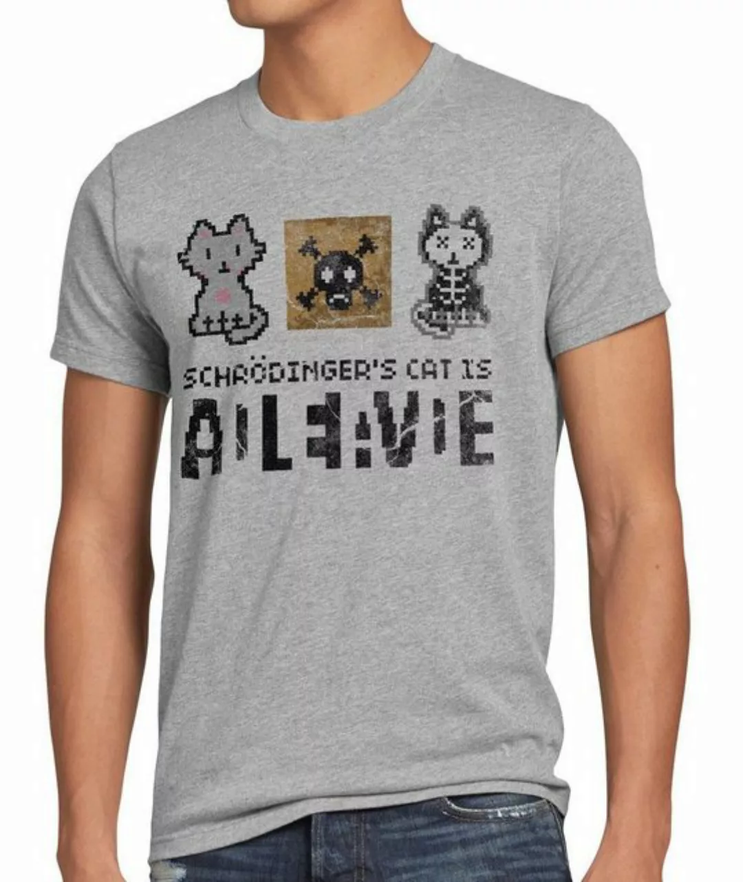 style3 T-Shirt 8Bit Schrödingers Katze big bang cooper cat schroedinger she günstig online kaufen