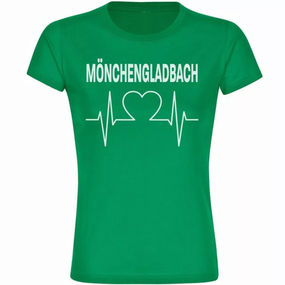 multifanshop T-Shirt Damen Mönchengladbach - Herzschlag - Frauen günstig online kaufen