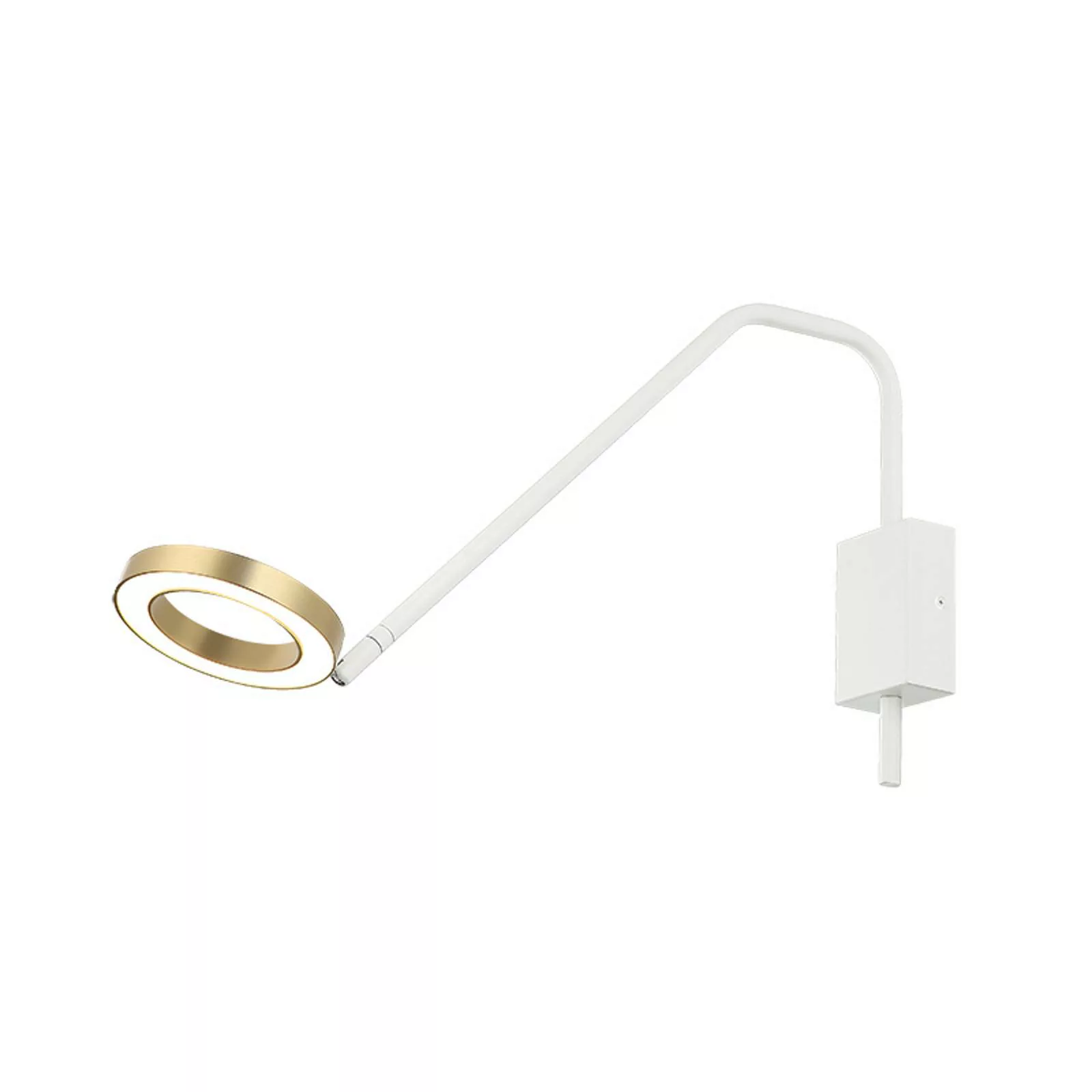 LED-Wandleuchte 22043 Arm beweglich weiß matt/gold günstig online kaufen