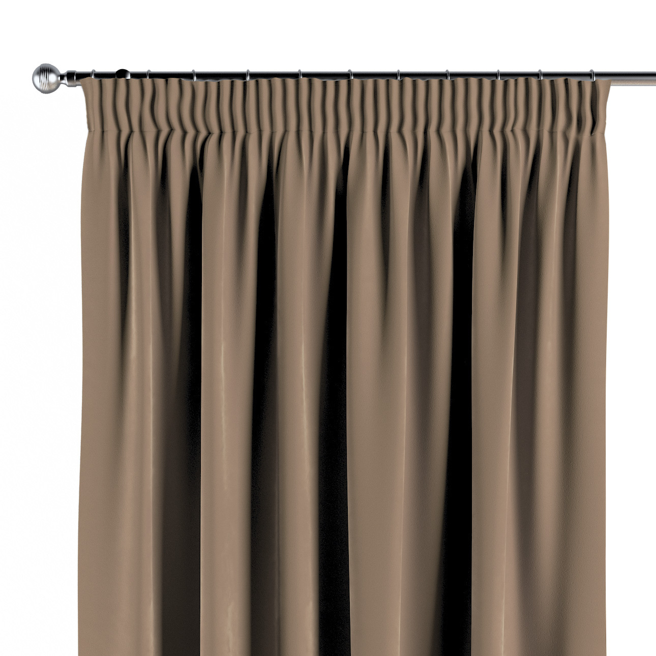 Vorhang mit Kräuselband, beige, Velvet (704-35) günstig online kaufen