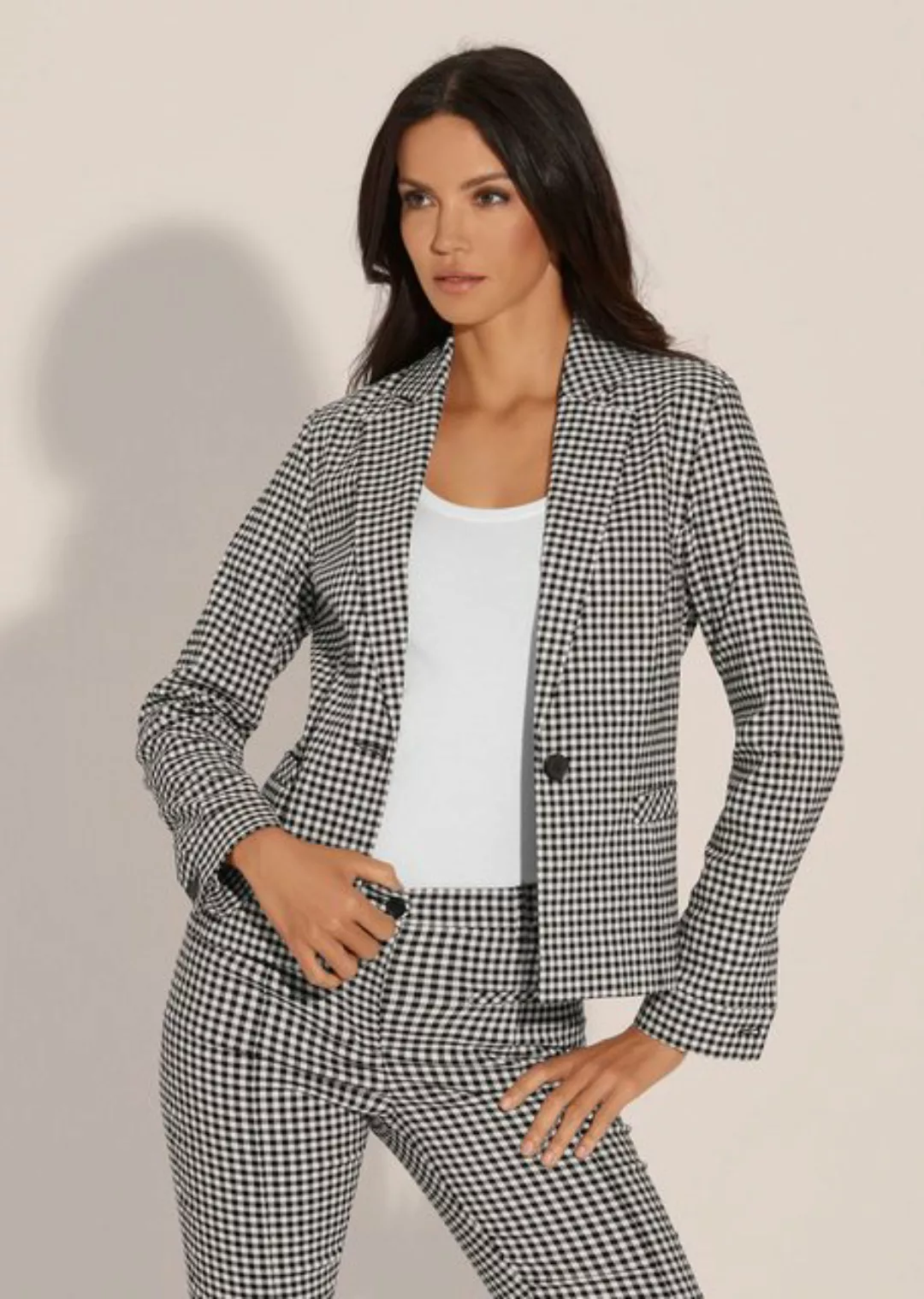 MADELEINE Kurzblazer Blazer in feinem Vichy-Karo günstig online kaufen