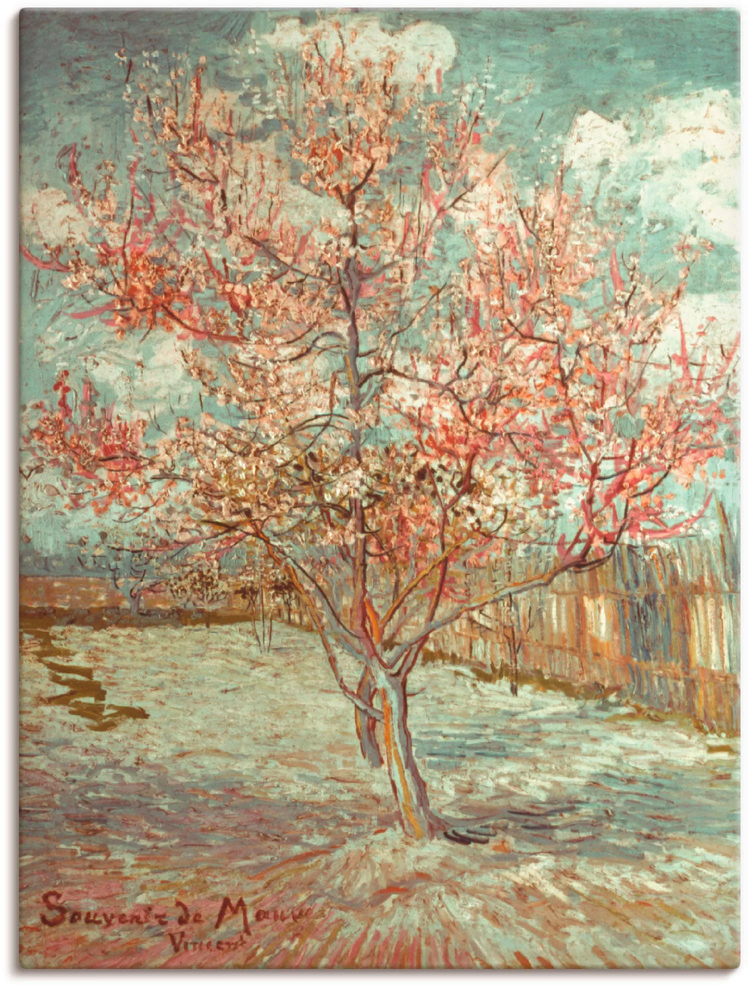 Artland Wandbild »Blühender Pfirsichbaum, 1888«, Wiesen & Bäume, (1 St.), a günstig online kaufen