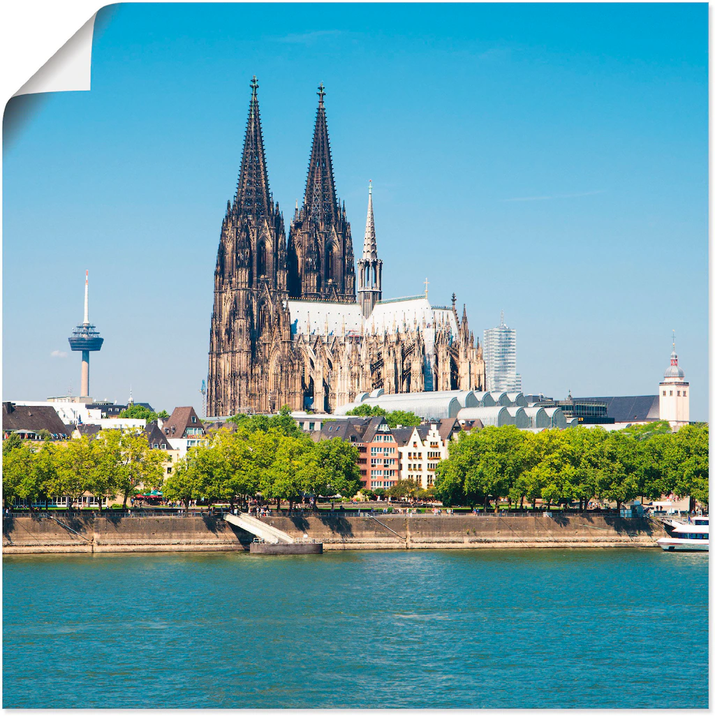 Artland Poster "Kölner Dom", Gebäude, (1 St.), als Alubild, Leinwandbild, W günstig online kaufen