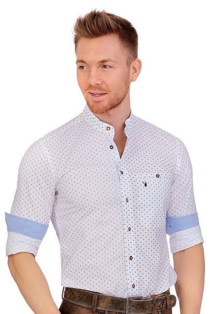 Spieth & Wensky Trachtenhemd Trachtenhemd - NEMO - weiß, blau, grau günstig online kaufen