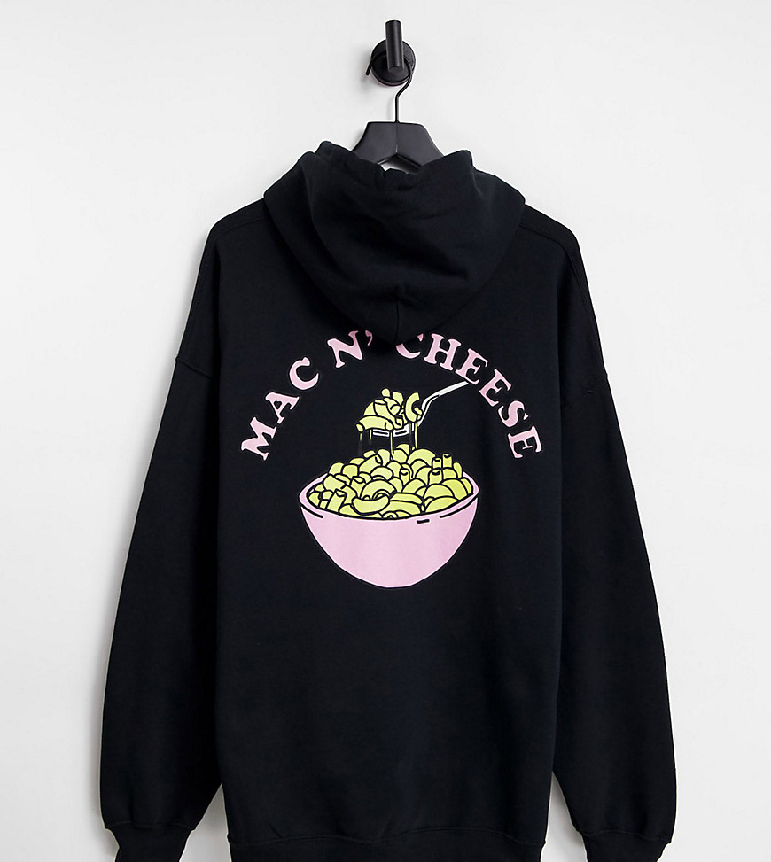 New Love Club Plus – Oversize-Kapuzenpullover mit „Mac n Cheese" Grafik auf günstig online kaufen