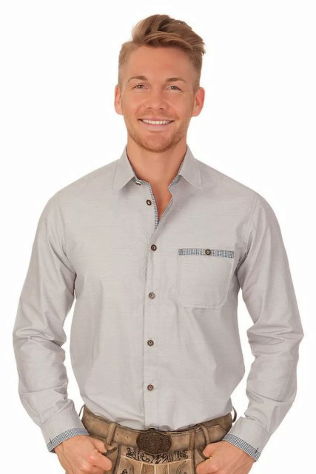 Spieth & Wensky Trachtenhemd Trachtenhemd - ECKART - blau, grau günstig online kaufen