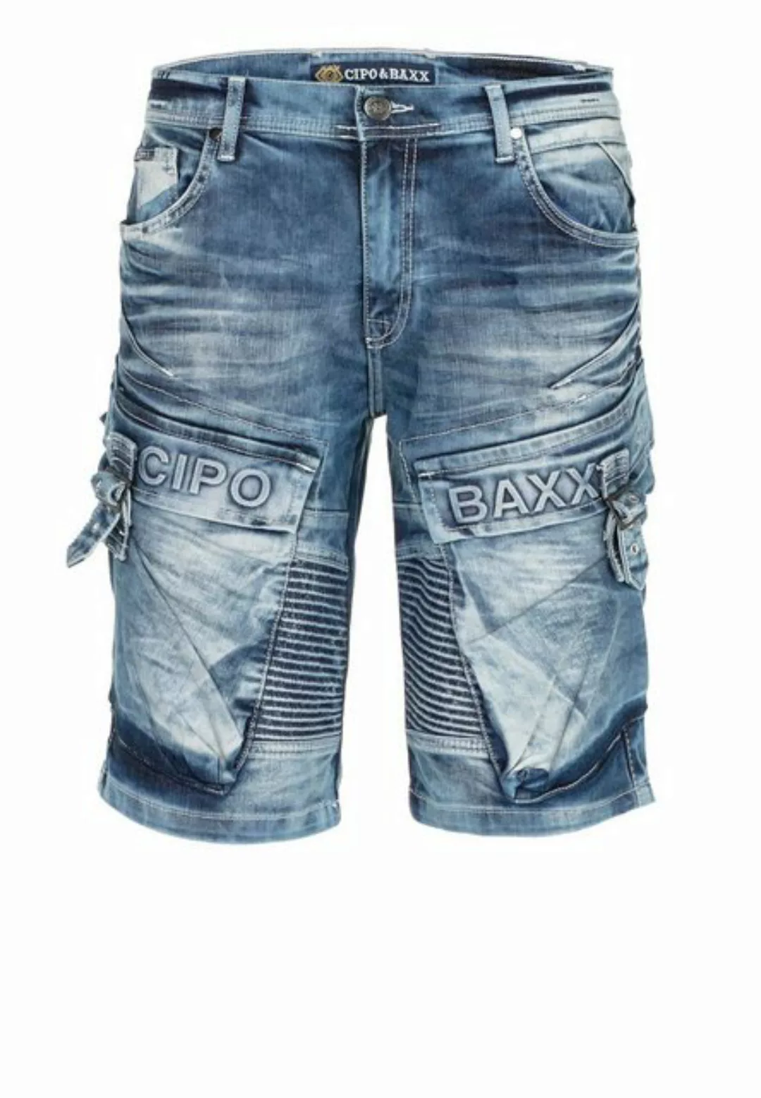 Cipo & Baxx Shorts Shorts mit lässigem Rippenmuster, CK-189 günstig online kaufen