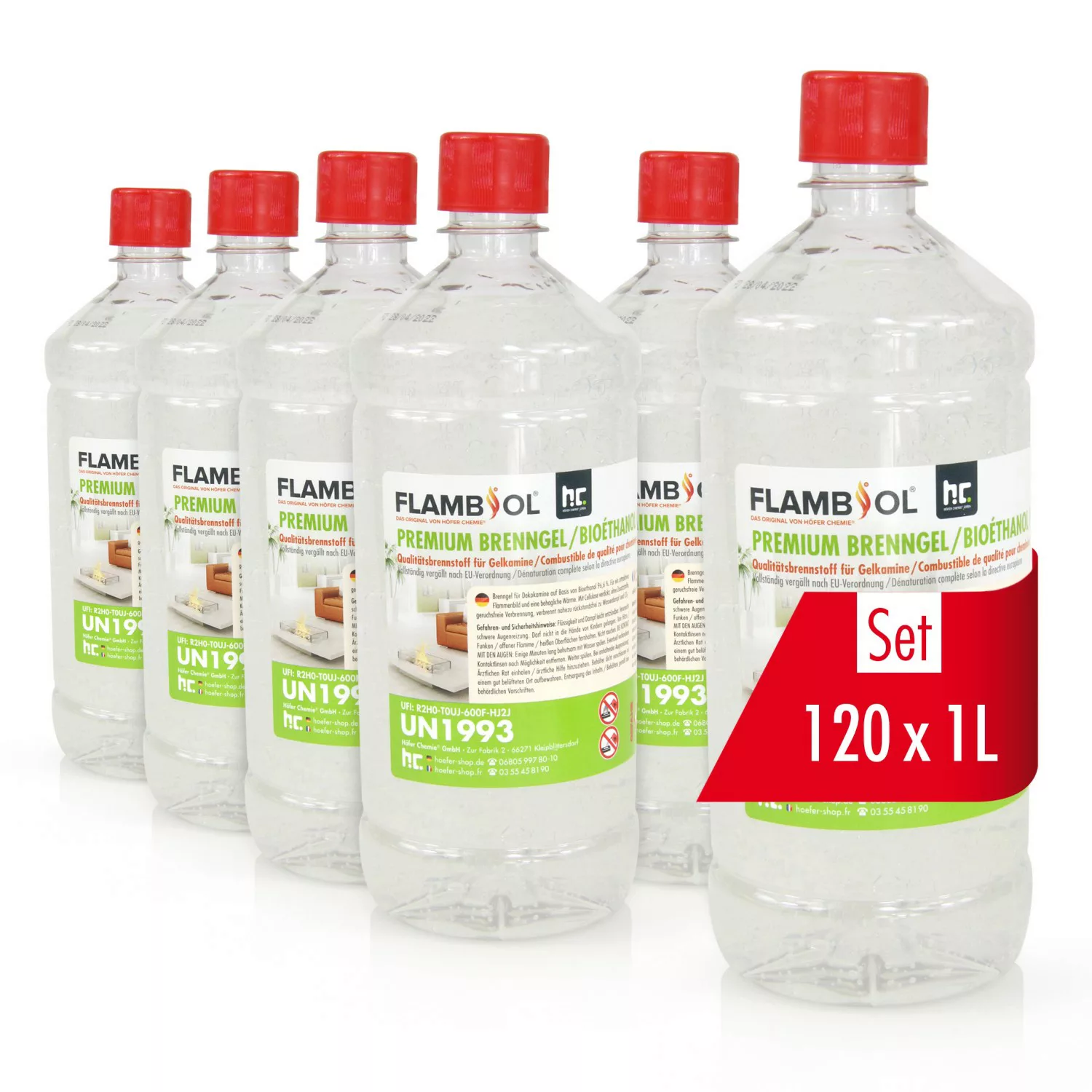 Flambiol Premium Brenngel 120 x 1l günstig online kaufen