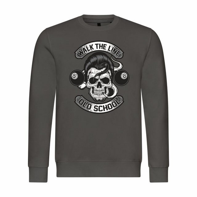 deinshirt Rundhalspullover Herren Sweatshirt Walk the line Mit Print Motiv, günstig online kaufen