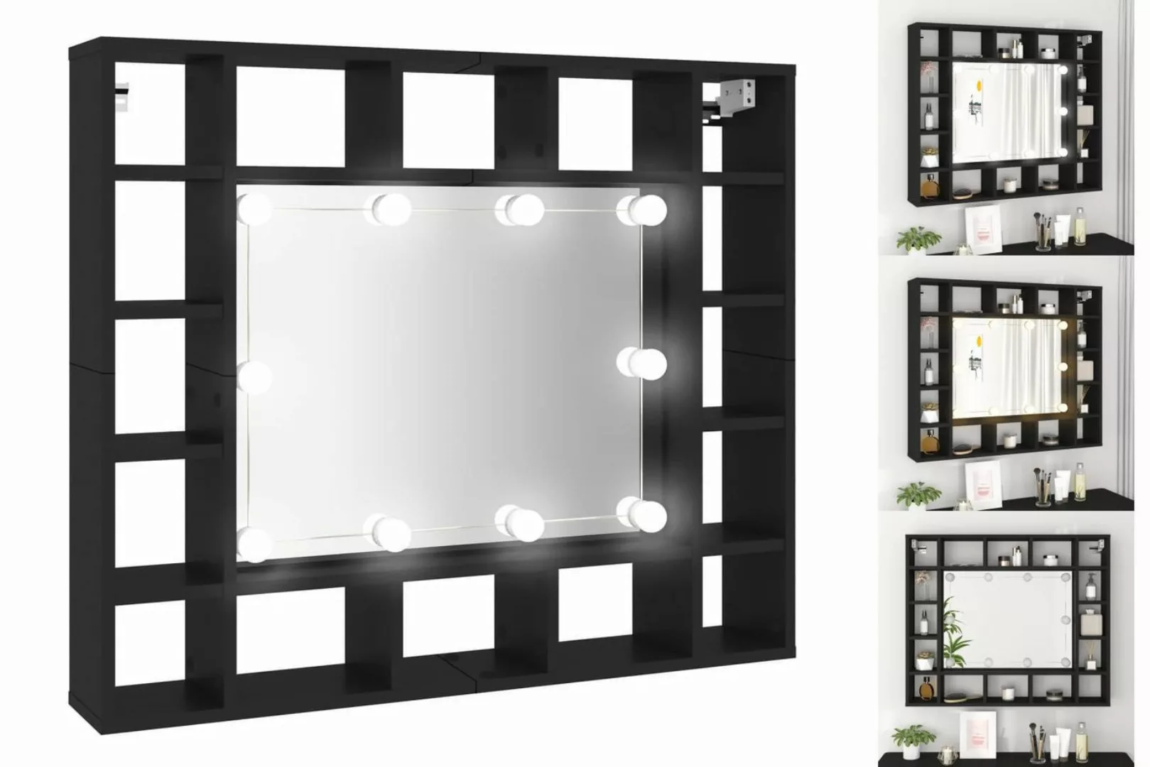 vidaXL Spiegelschrank Badezimmerspiegel Badspiegel LED-Spiegelschrank Schwa günstig online kaufen