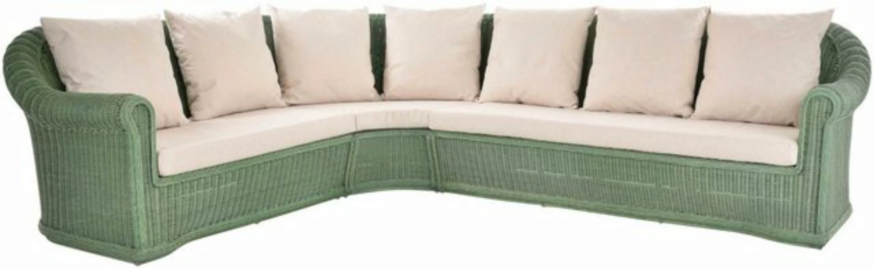 Krines Home Ecksofa Exklusives Ecksofa Mons aus echtem Rattan Wohnzimmer Co günstig online kaufen