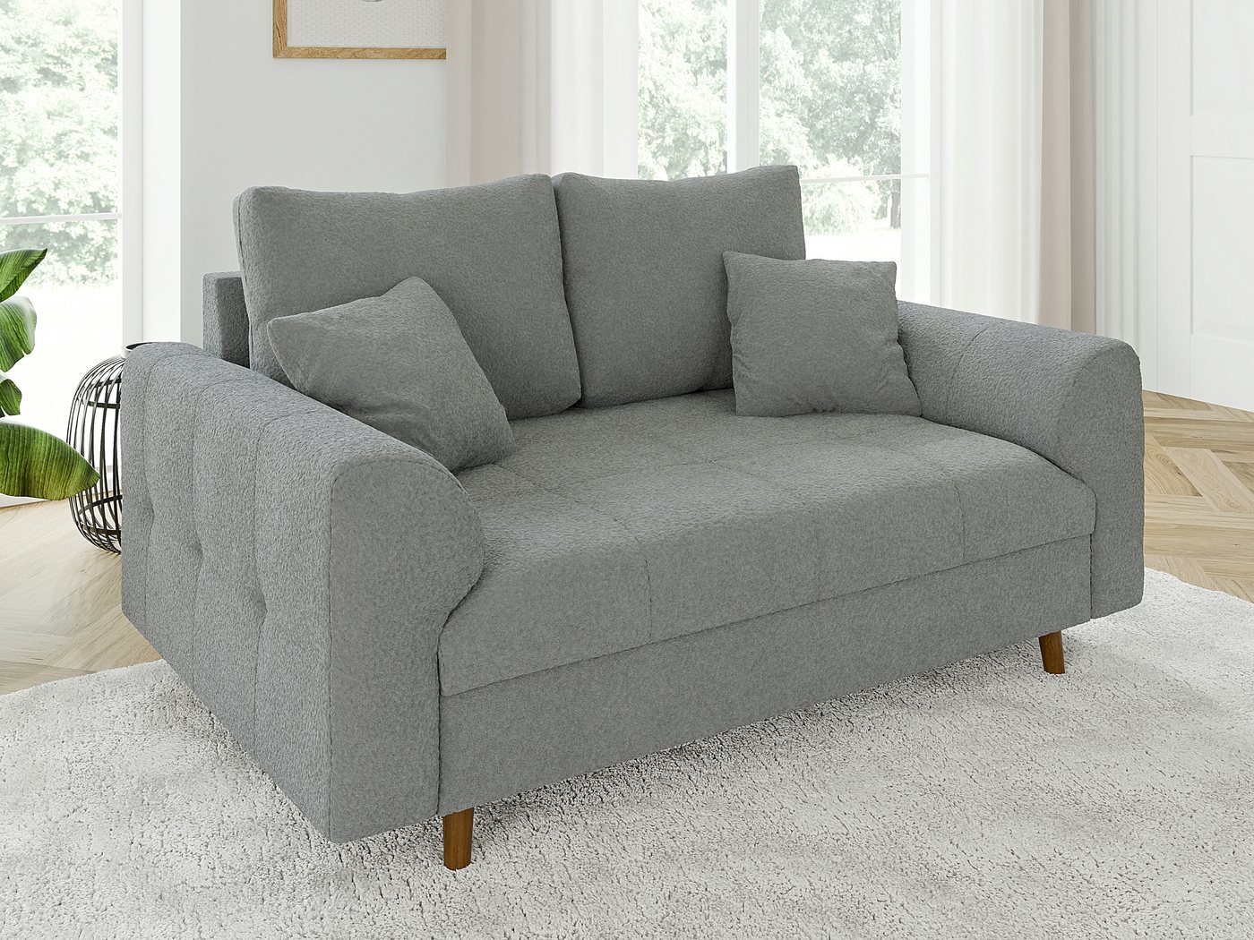 S-Style Möbel Sofa 2 sitzer Leif mit Holzfüßen im skandinavischen Stil aus günstig online kaufen