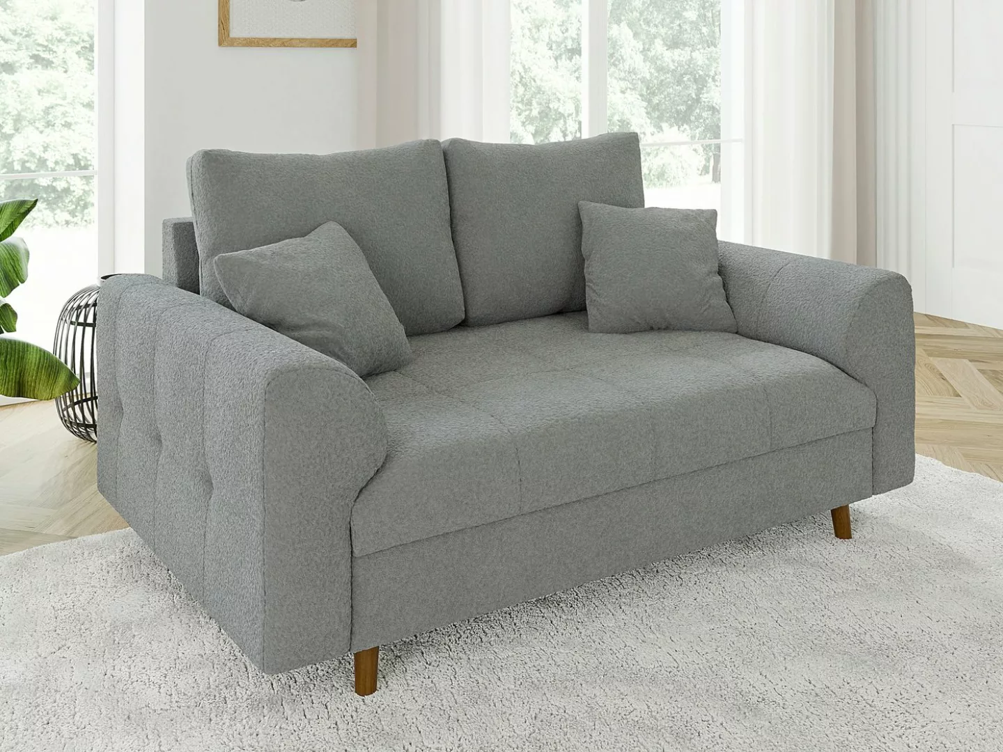 S-Style Möbel 2-Sitzer Sofa Leif mit Holzfüßen im skandinavischen Stil aus günstig online kaufen